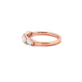 14K Gold Quarter Oval Diamond Band