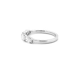 14K Gold Quarter Oval Diamond Band