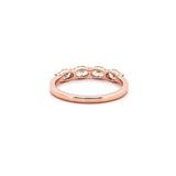 14K Gold Quarter Oval Diamond Band