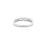 14K Gold Quarter Oval Diamond Band