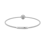 14K Gold Beaded Round Cluster Diamond Bangle