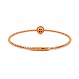 14K Gold Beaded Round Cluster Diamond Bangle