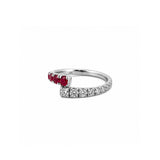 14K Gold Ruby and Diamond Wrapped Band