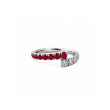 14K Gold Ruby and Diamond Wrapped Band