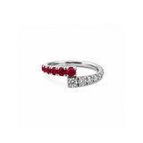 14K Gold Ruby and Diamond Wrapped Band