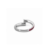 14K Gold Ruby and Diamond Wrapped Band
