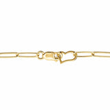 14K Gold Paper Clip Motif Diamond Bracelet