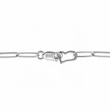 14K Gold Paper Clip Motif Diamond Bracelet