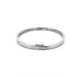 14K Gold Diamond Spaced Baguette Bangle