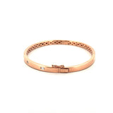 14K Gold Diamond Spaced Baguette Bangle