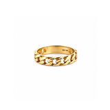 14K Gold Cuban Straight Fashion Band