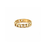 14K Gold Cuban Straight Fashion Band