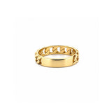 14K Gold Cuban Straight Fashion Band