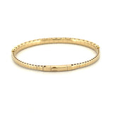 14K Gold Flexible Halfway 5.00 Carat Natural Tennis Bangle