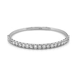 14K Gold Flexible Halfway 5.00 Carat Natural Tennis Bangle