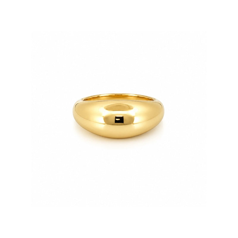 14K Gold Thin Domed Style Band