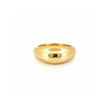 14K Gold Thin Domed Style Band