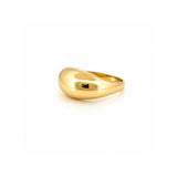 14K Gold Thin Domed Style Band