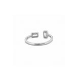 14K Gold Alternating Baguette Bezel Diamond Band