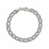14K Gold 8.3MM Natural Diamond Mariner Bracelet