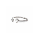 14K Gold Open Alternating Pear Bezel Diamond Band