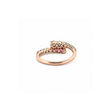 14K Gold Open Wrapped Pink Sapphire and Diamond Band