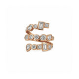 14K Gold Wrapped Multi Shape Fashion Ring