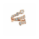 14K Gold Wrapped Multi Shape Fashion Ring