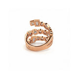 14K Gold Wrapped Multi Shape Fashion Ring