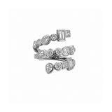 14K Gold Wrapped Multi Shape Fashion Ring