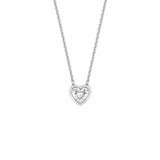14K Gold Heart Bezel Diamond Pendant