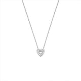 14K Gold Heart Bezel Diamond Pendant