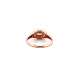 14K Gold Baguette Diamond Signet Ring
