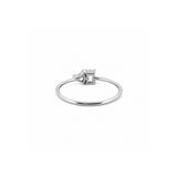 14K Gold Toi Et Moi Heart and Baguette Diamond Ring