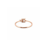 14K Gold Toi Et Moi Heart and Baguette Diamond Ring