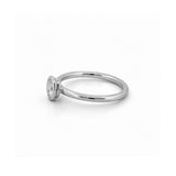 14K Gold Oval Bezel Natural Diamond Band