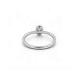 14K Gold Oval Bezel Natural Diamond Band