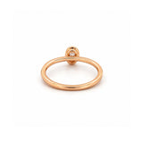 14K Gold Oval Bezel Natural Diamond Band