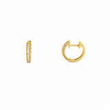 14K Gold Art Deco Baguette Earrings