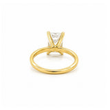 14K Gold 3.00 Carat Emerald Cut Lab Grown Diamond Solitaire Engagement Ring