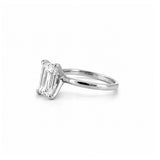 14K Gold 3.00 Carat Emerald Cut Lab Grown Diamond Solitaire Engagement Ring