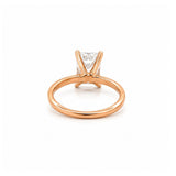 14K Gold 3.00 Carat Emerald Cut Lab Grown Diamond Solitaire Engagement Ring