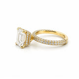 14K Gold 2.50 Carat Radiant Lab Grown Diamond 3D Engagement Ring
