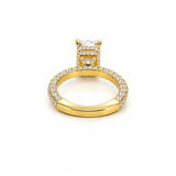14K Gold 2.50 Carat Radiant Lab Grown Diamond 3D Engagement Ring
