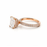 14K Gold 2.50 Carat Radiant Lab Grown Diamond 3D Engagement Ring