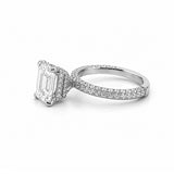 14K Gold 2.50 Carat Radiant Lab Grown Diamond 3D Engagement Ring
