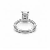 14K Gold 2.50 Carat Radiant Lab Grown Diamond 3D Engagement Ring