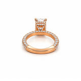 14K Gold 2.50 Carat Radiant Lab Grown Diamond 3D Engagement Ring
