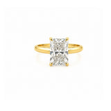 14K Gold 3.00 Carat Radiant Lab Grown Diamond Solitaire Engagement Ring