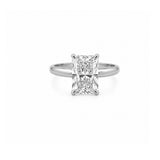 14K Gold 3.00 Carat Radiant Lab Grown Diamond Solitaire Engagement Ring